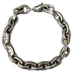 Chrome Hearts Large Paper Chain Link Bracelet Silver