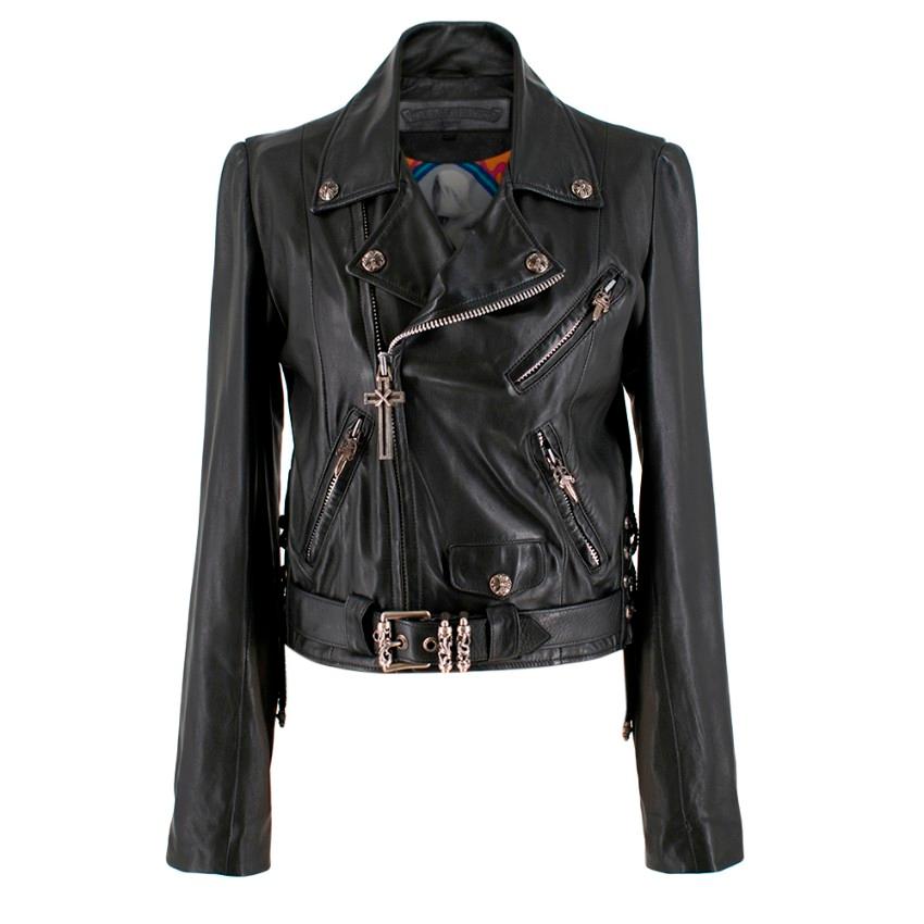 Veste motard en cuir Chrome Hearts M 3