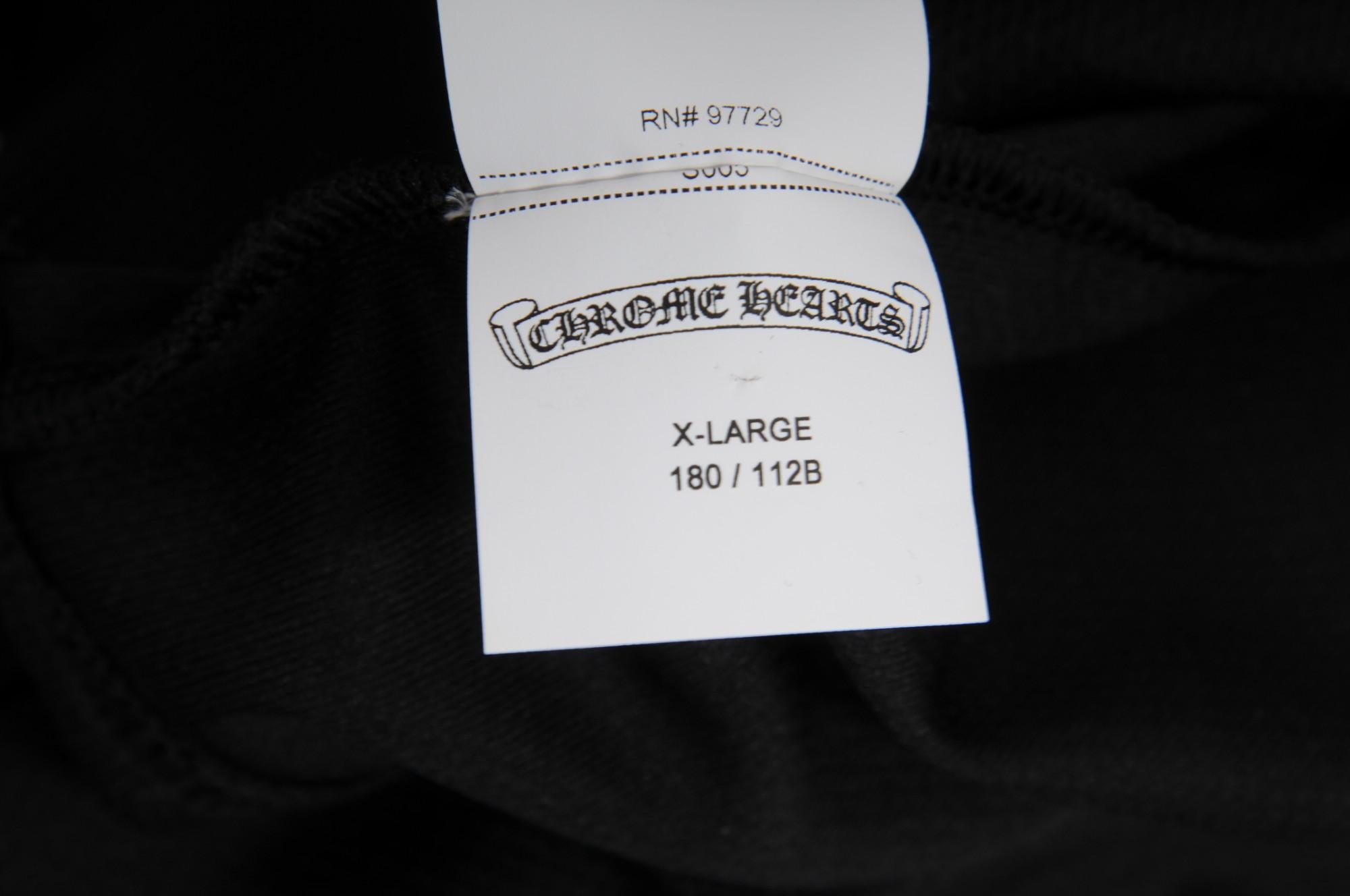 Chrome Hearts Men CH Leather Cross Patch Hockey Jersey XL Black Whit 925 Silver For Sale 9