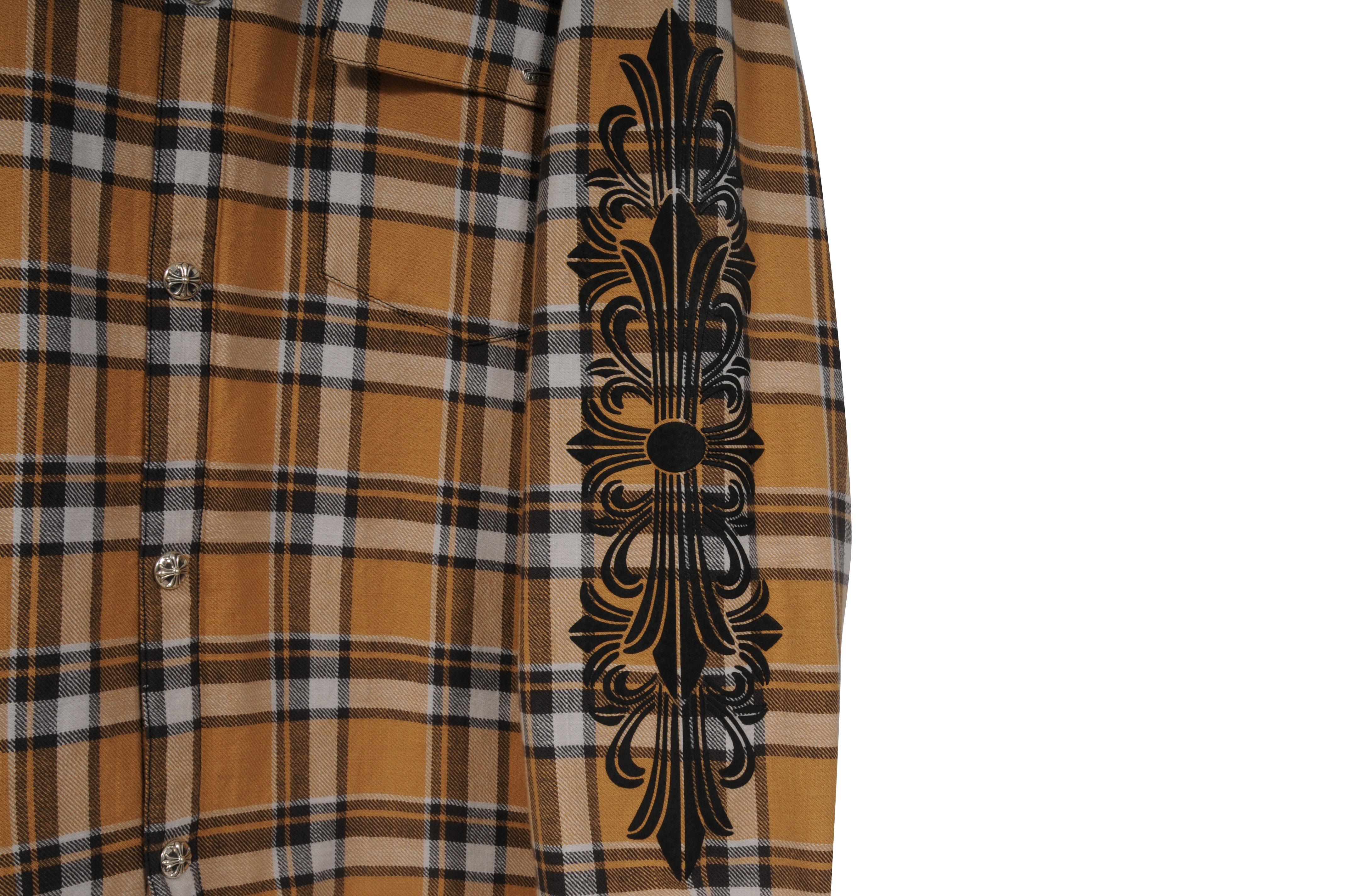 Uomo Chrome Hearts - Giacca di flanella a quadri foderata da uomo taglia XXL, gialla e nera, Up&Up in vendita