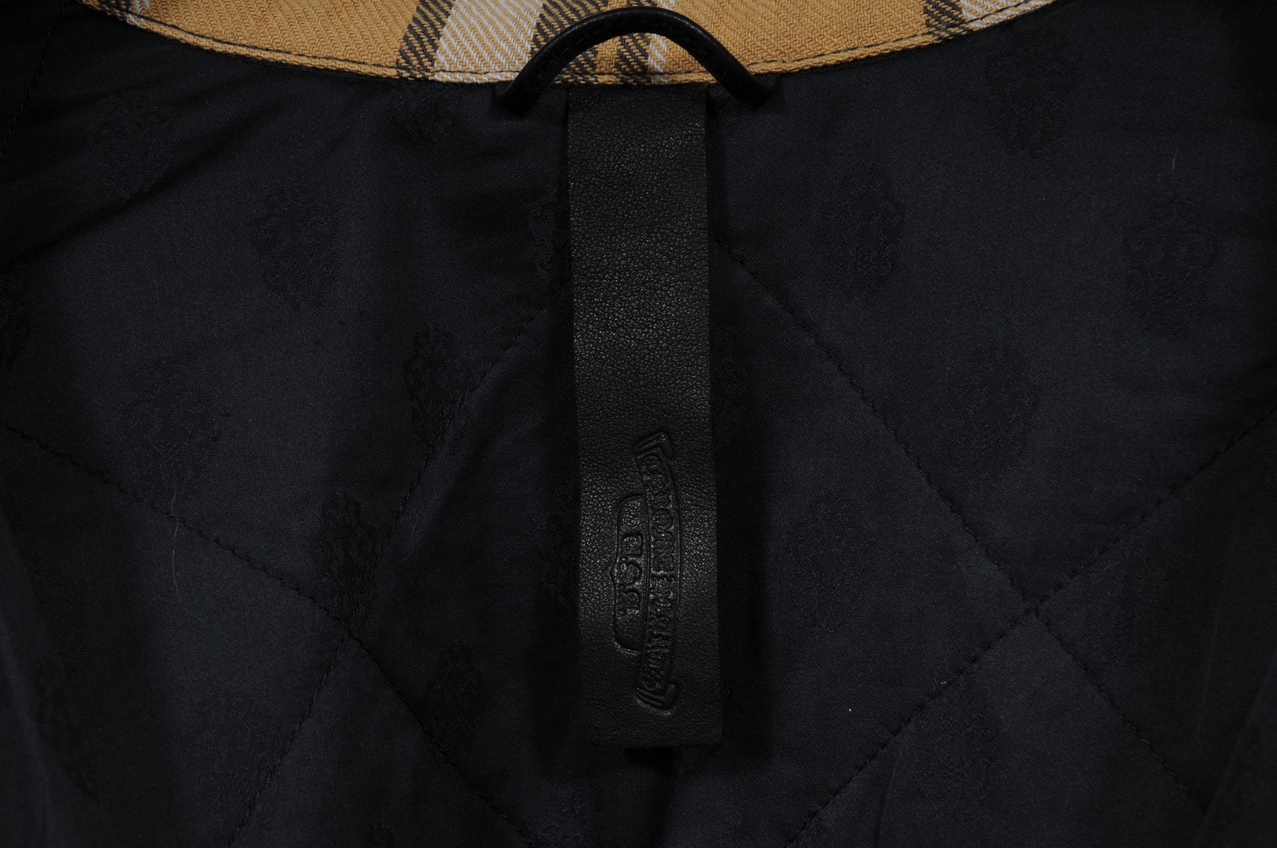 Chrome Hearts - Giacca di flanella a quadri foderata da uomo taglia XXL, gialla e nera, Up&Up in vendita 4
