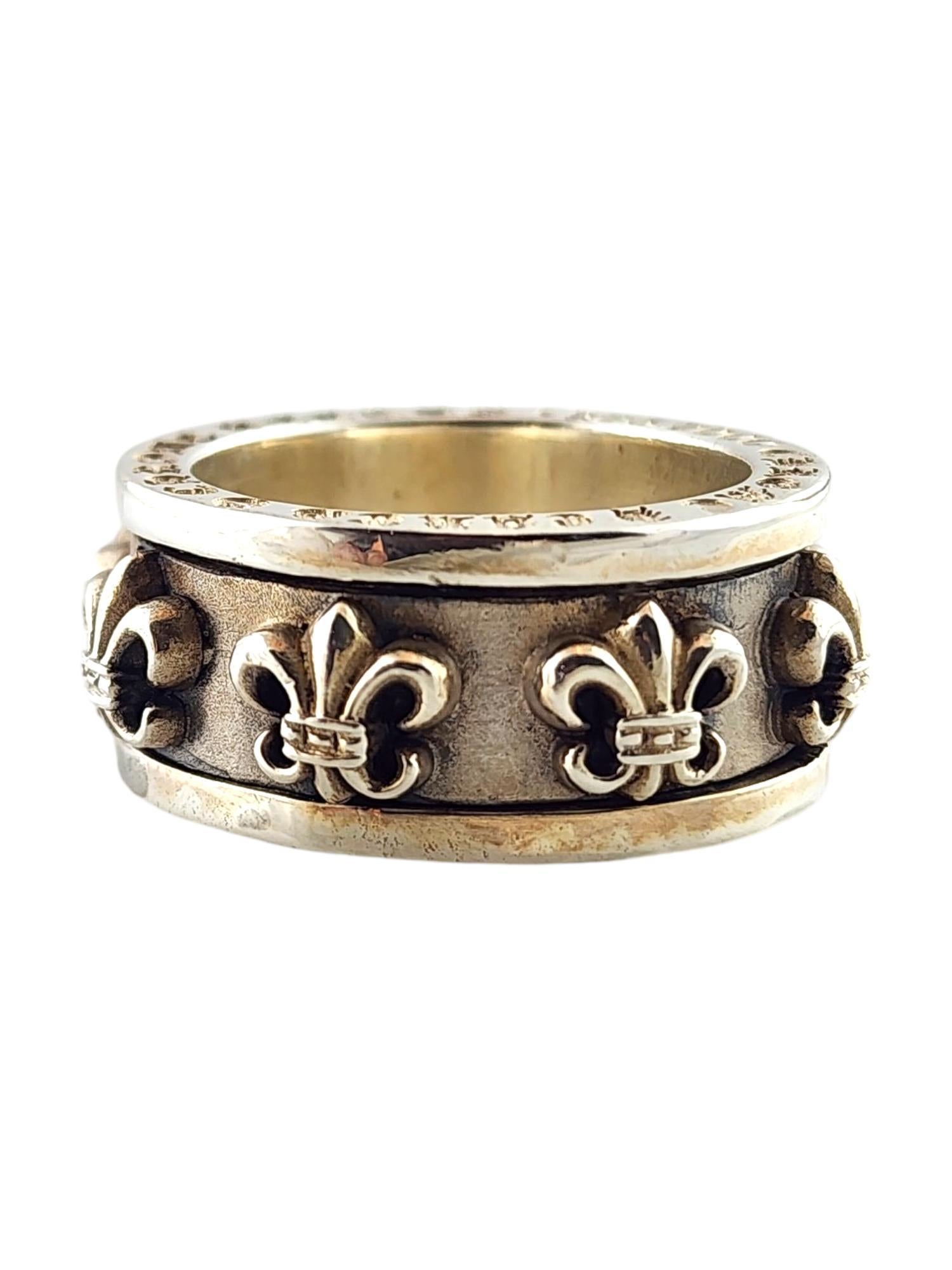 Chrome Hearts Sterling Silver Spin Ring Size 11.5

This beautiful chrome hearts spinning ring was meticulously crafted from sterling silver for a beautiful finish!

Ring size: 11.5
Shank: 12.3mm
Thickness: 5mm

Weight: 18.9 dwt/ 29.2 g

Hallmark: