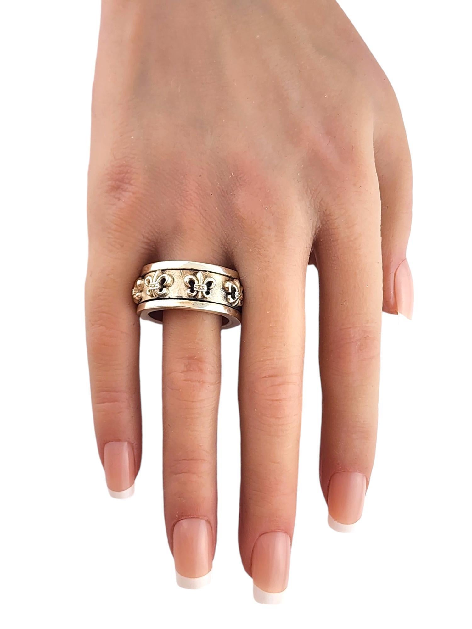 Chrome Hearts Men's Sterling Silver Spin Ring Size 11.5 #18578 In Good Condition In Washington Depot, CT