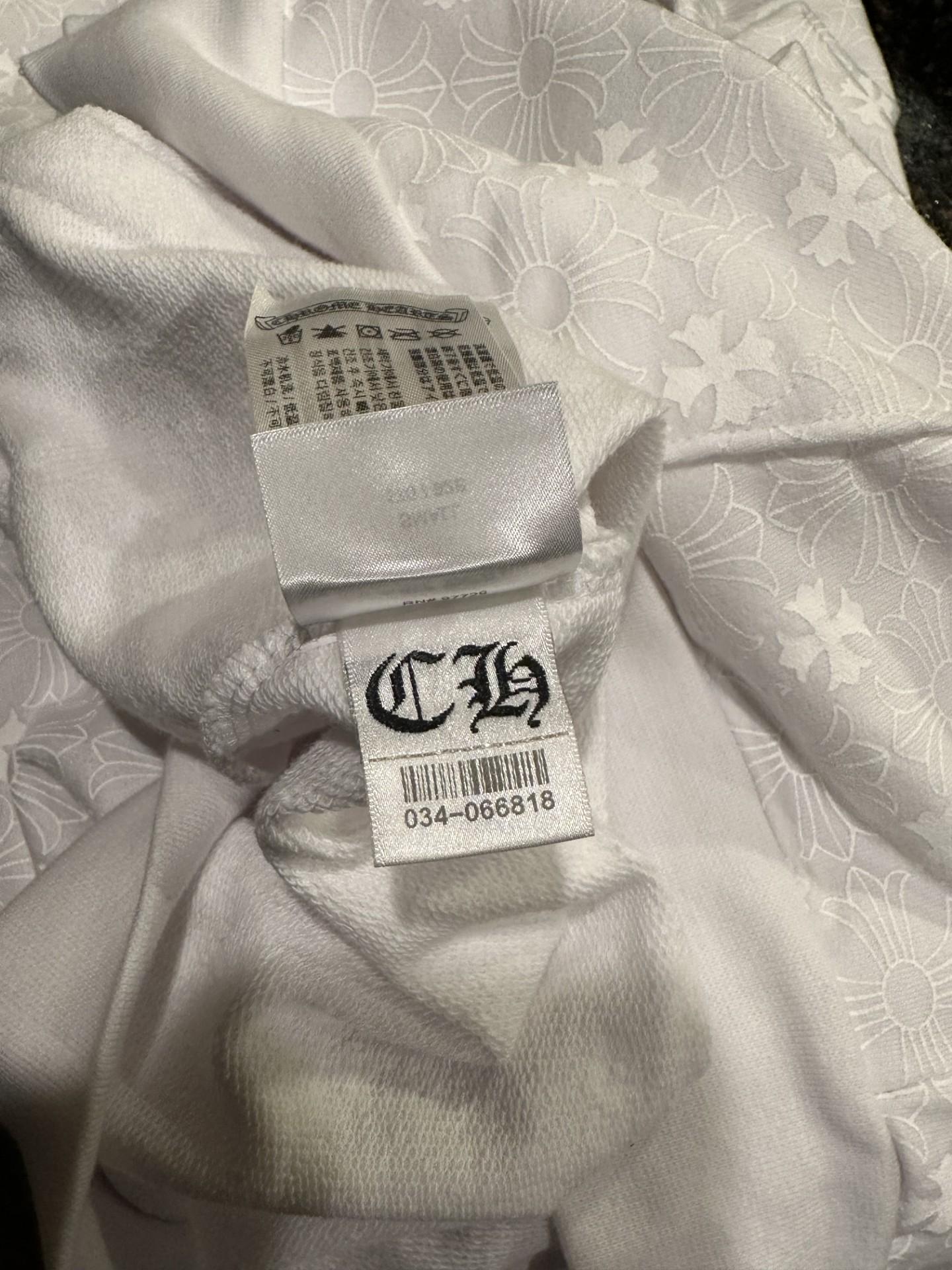 Chrome Hearts Monogram Plus Cross Logo White Zip Up Hoodie For Sale 4