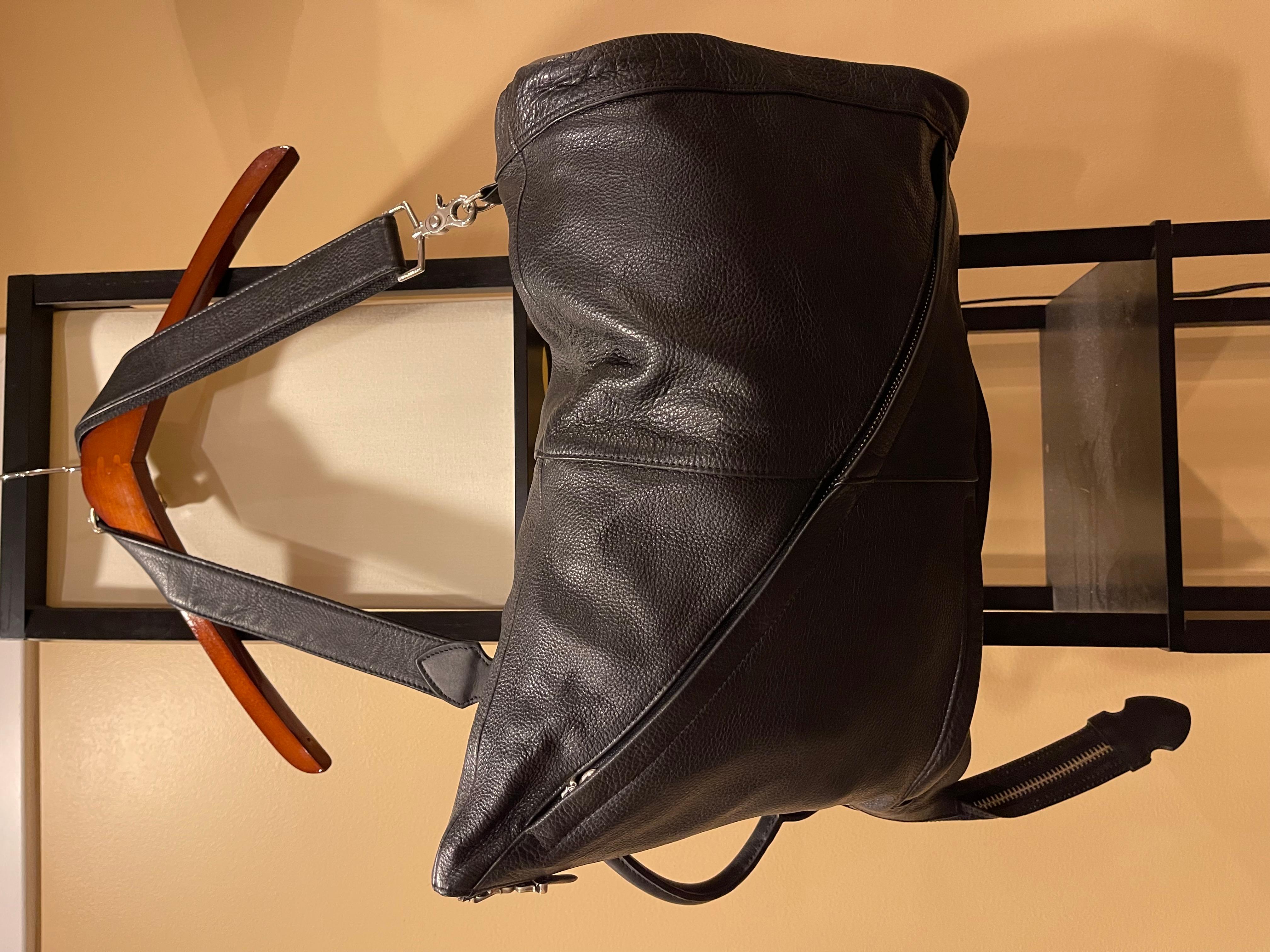 Chrome Hearts Multi Functional Duffle Black Leather Bag 3