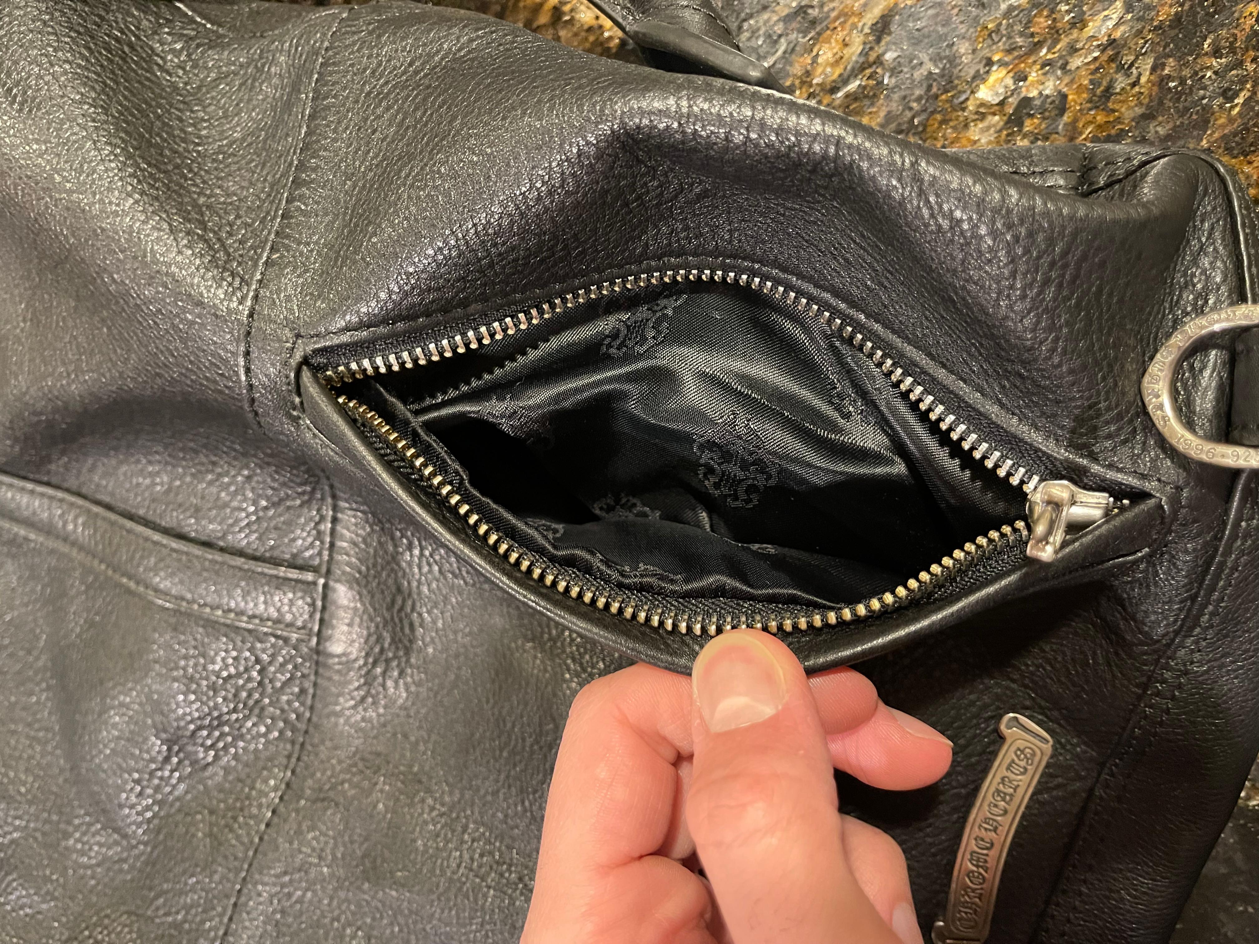 Chrome Hearts Multi Functional Duffle Black Leather Bag 1