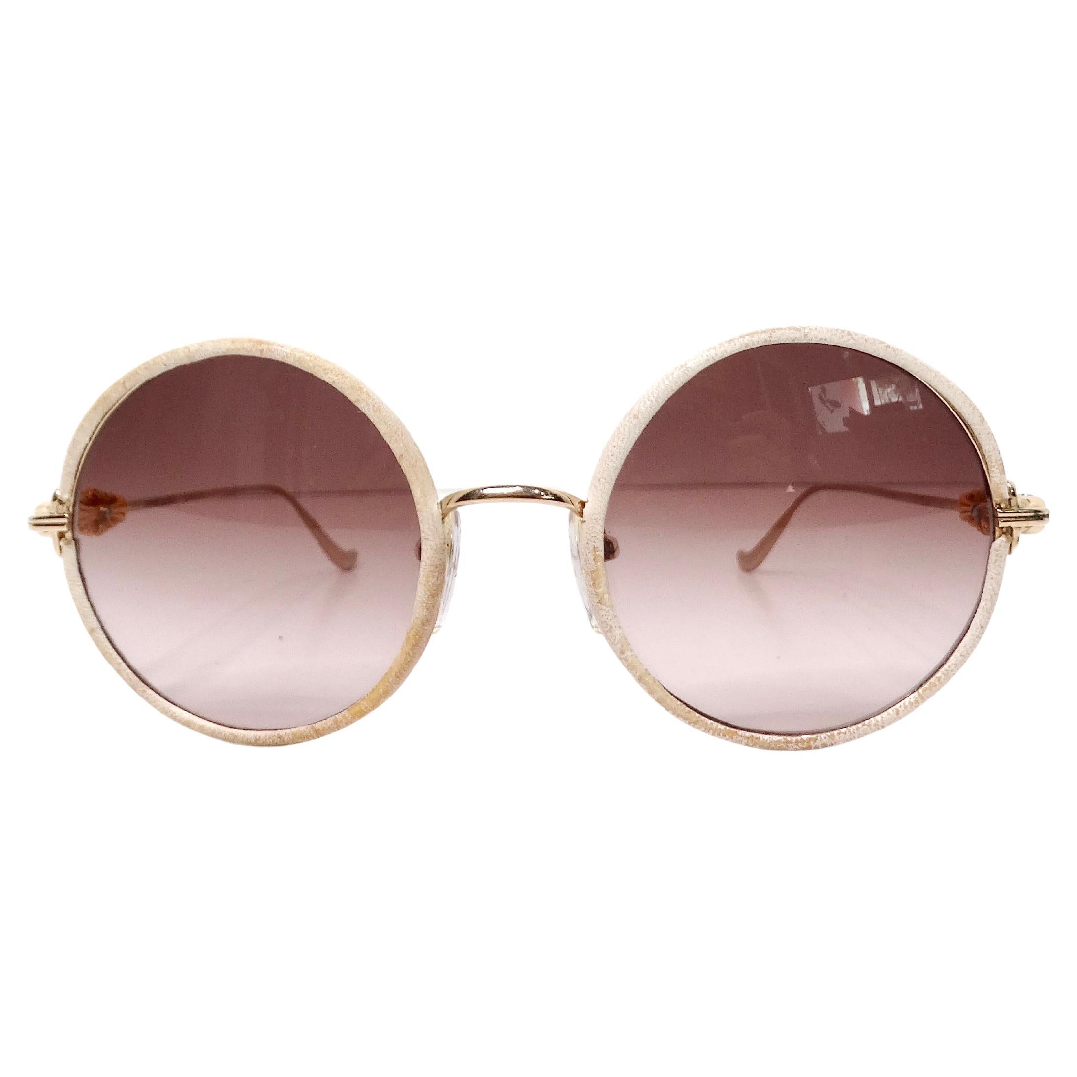 Les lunettes de soleil rondes Vintage Chrome Hearts 