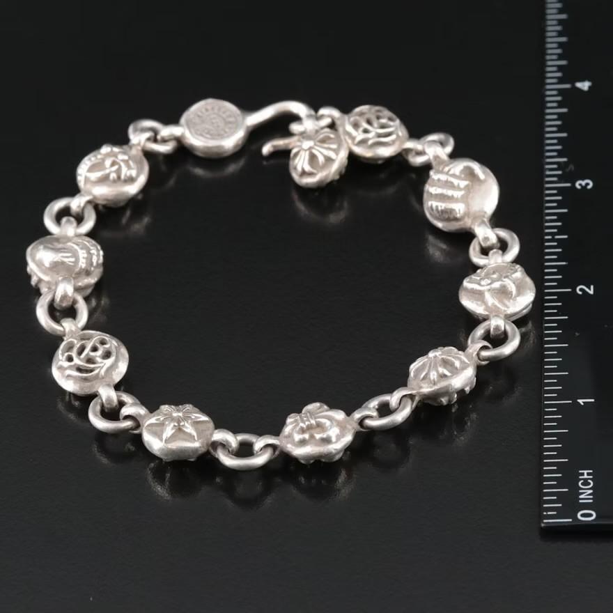 Brand/Designer: Chrome Hearts 
Materials: Sterling Silver 
Bracelet Length: 9.50