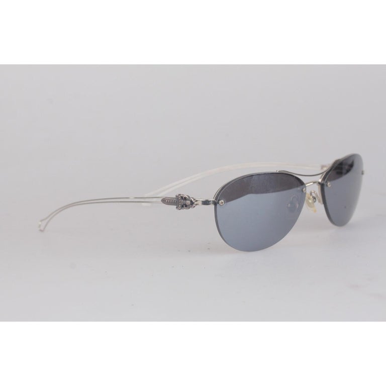 Chrome Hearts Rimless Silver Metal Mint Sunglasses with Case at 1stDibs
