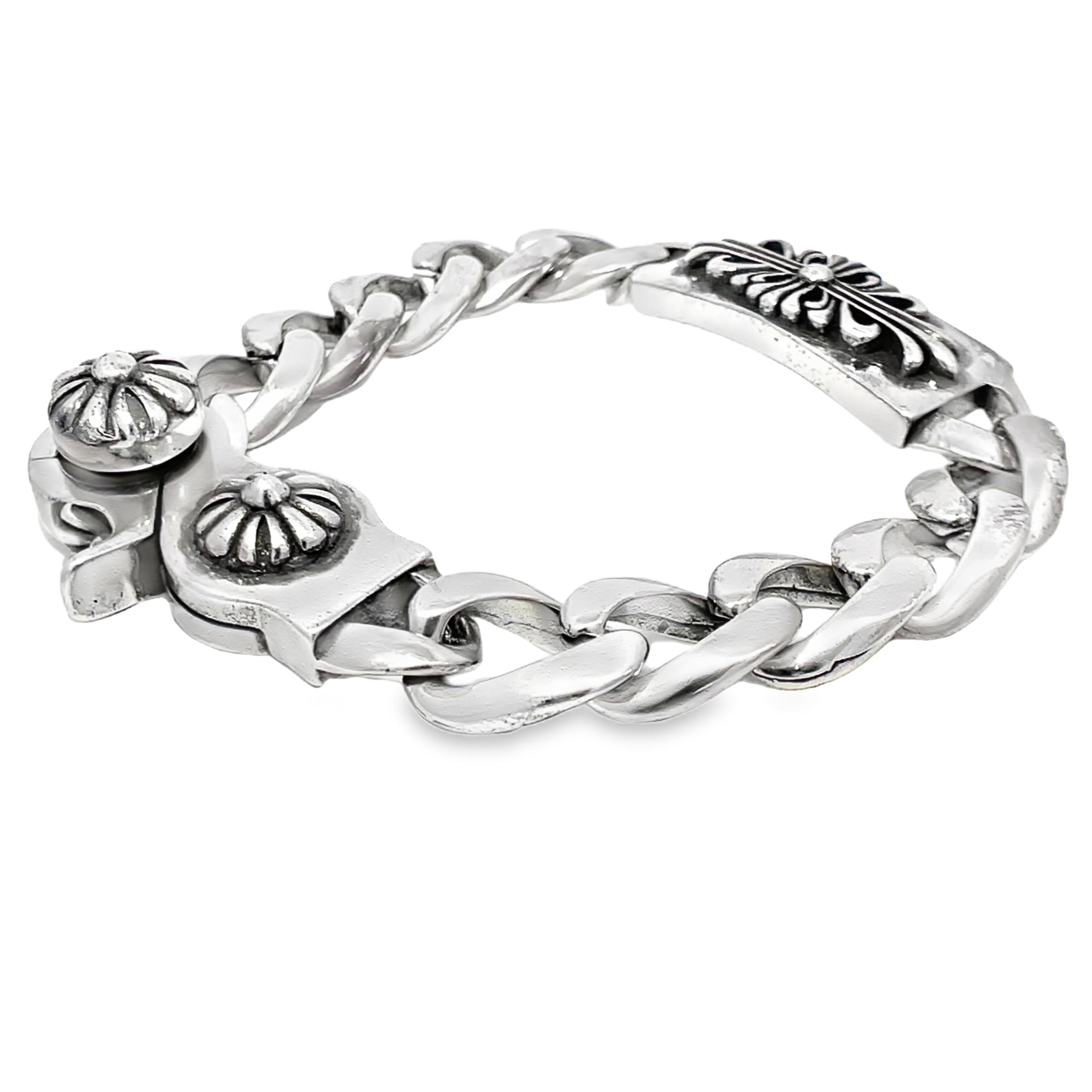 da uomo o donna Bracciale a catena cubana Chrome Hearts S925 con chiusura a moschettone in vendita