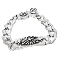 Bracciale a catena cubana Chrome Hearts S925 con chiusura a moschettone