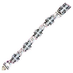Chrome Hearts Silver Diamond Bracelet