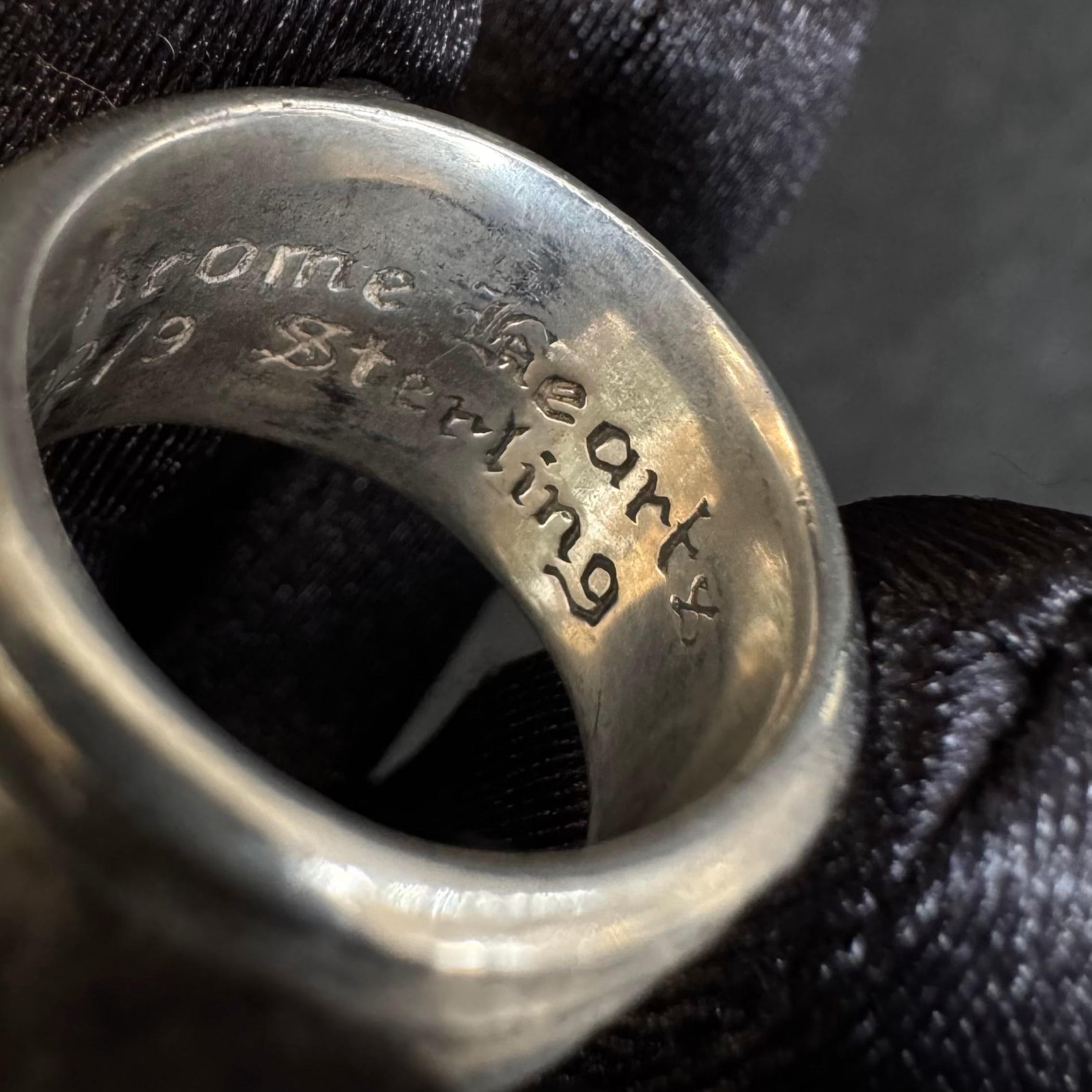 Anello con pugnale in argento e diamanti Chrome Hearts - Argento 925 (1992) In condizioni buone in vendita a North Miami Beach, FL