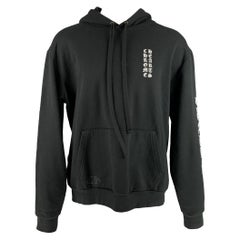 CHROME HEARTS Taglia M Nero Bianco Logo Cotone Felpa con Cappuccio