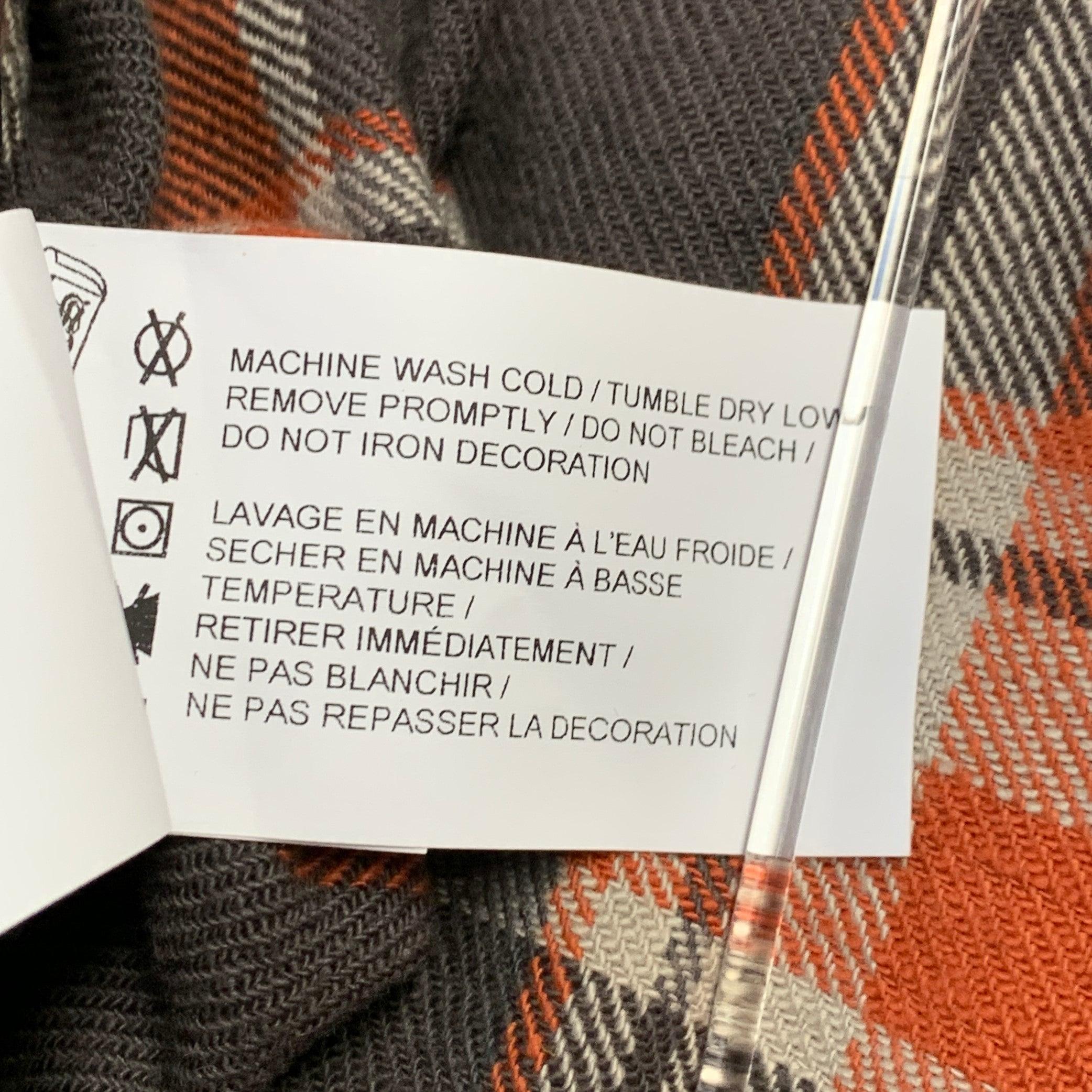 CHROME HEARTS Größe S Braun Orange Gelb Baumwolle kariertes Hemd im Angebot 3