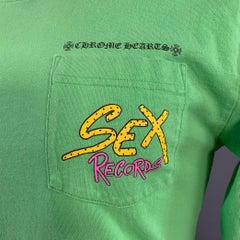 CHROME HEARTS Size S Sex Records Green Graphic Cotton Long Sleeve T-shirt