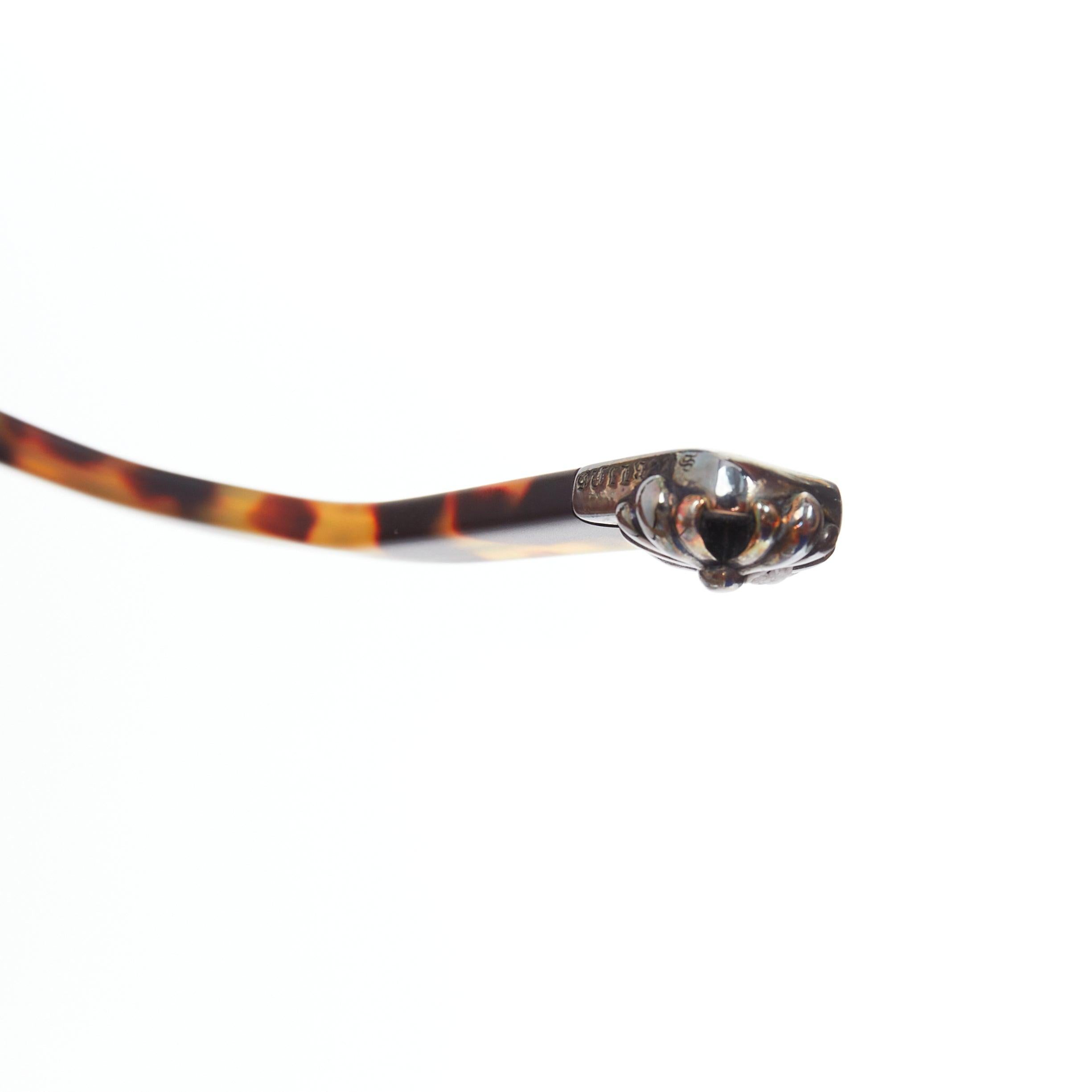 CHROME HEARTS Sluss Bussin silver dagger sword amber sunglasses For Sale 5