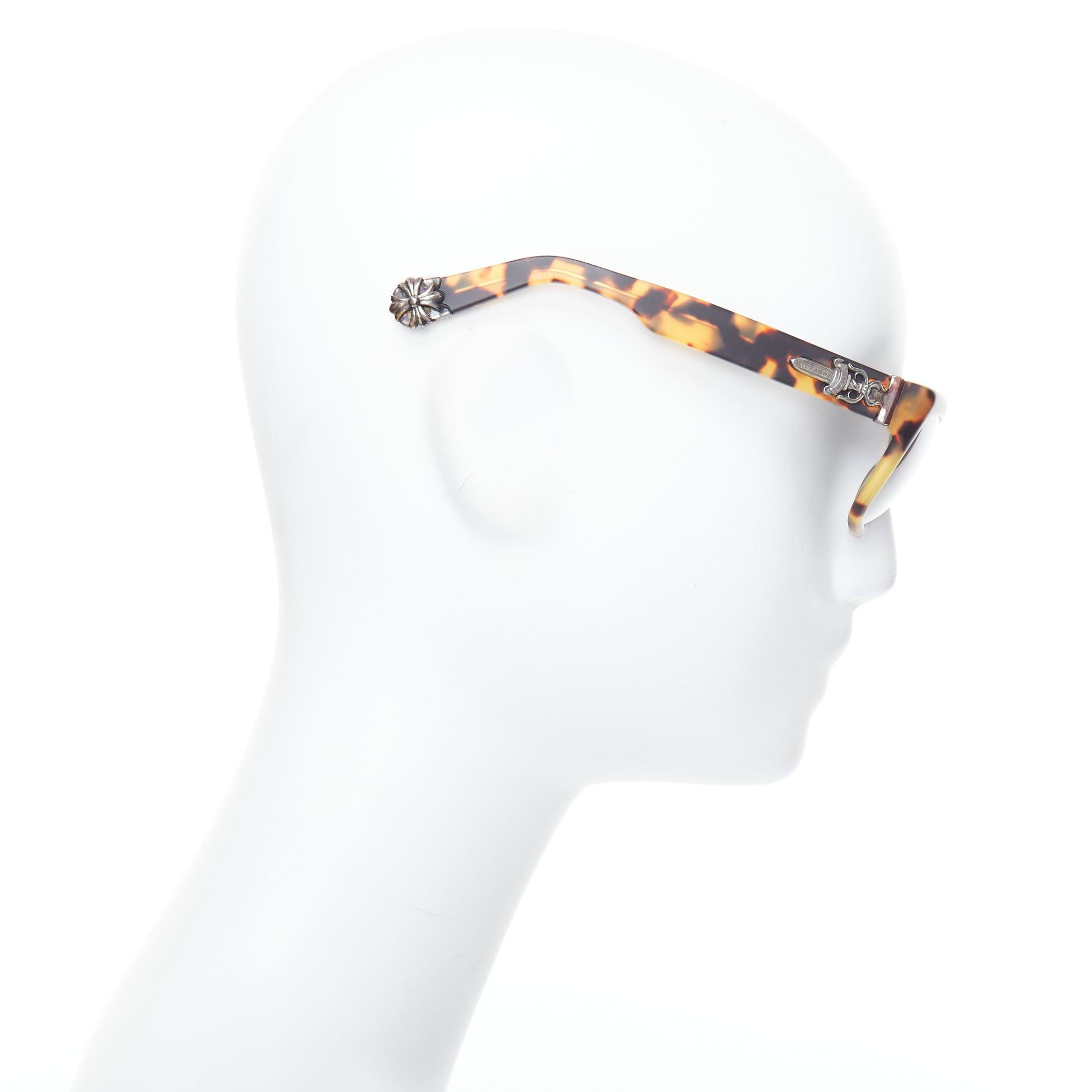 CHROME HEARTS Sluss Bussin silver dagger sword amber sunglasses In Good Condition For Sale In Hong Kong, NT