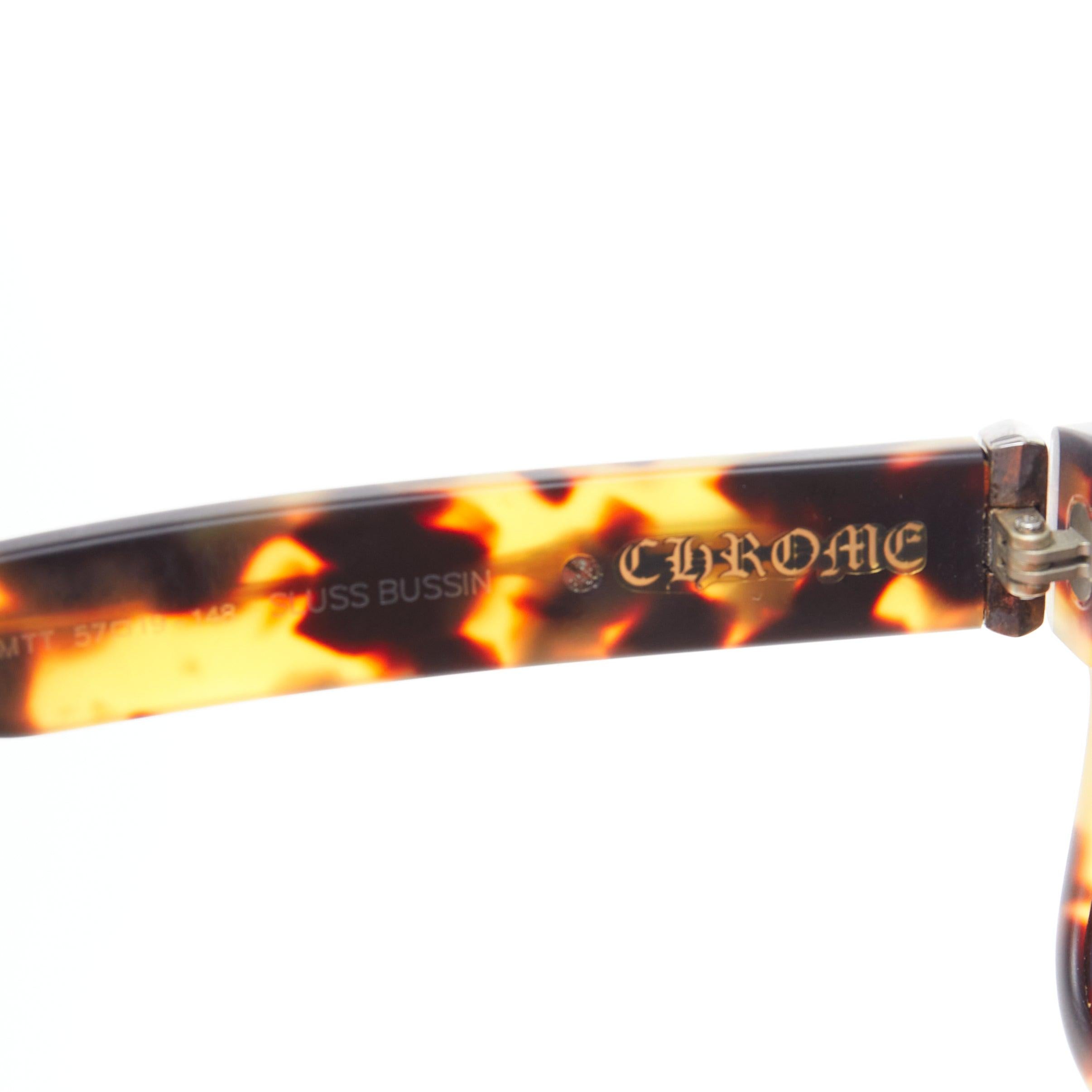 CHROME HEARTS Sluss Bussin silver dagger sword amber sunglasses For Sale 4