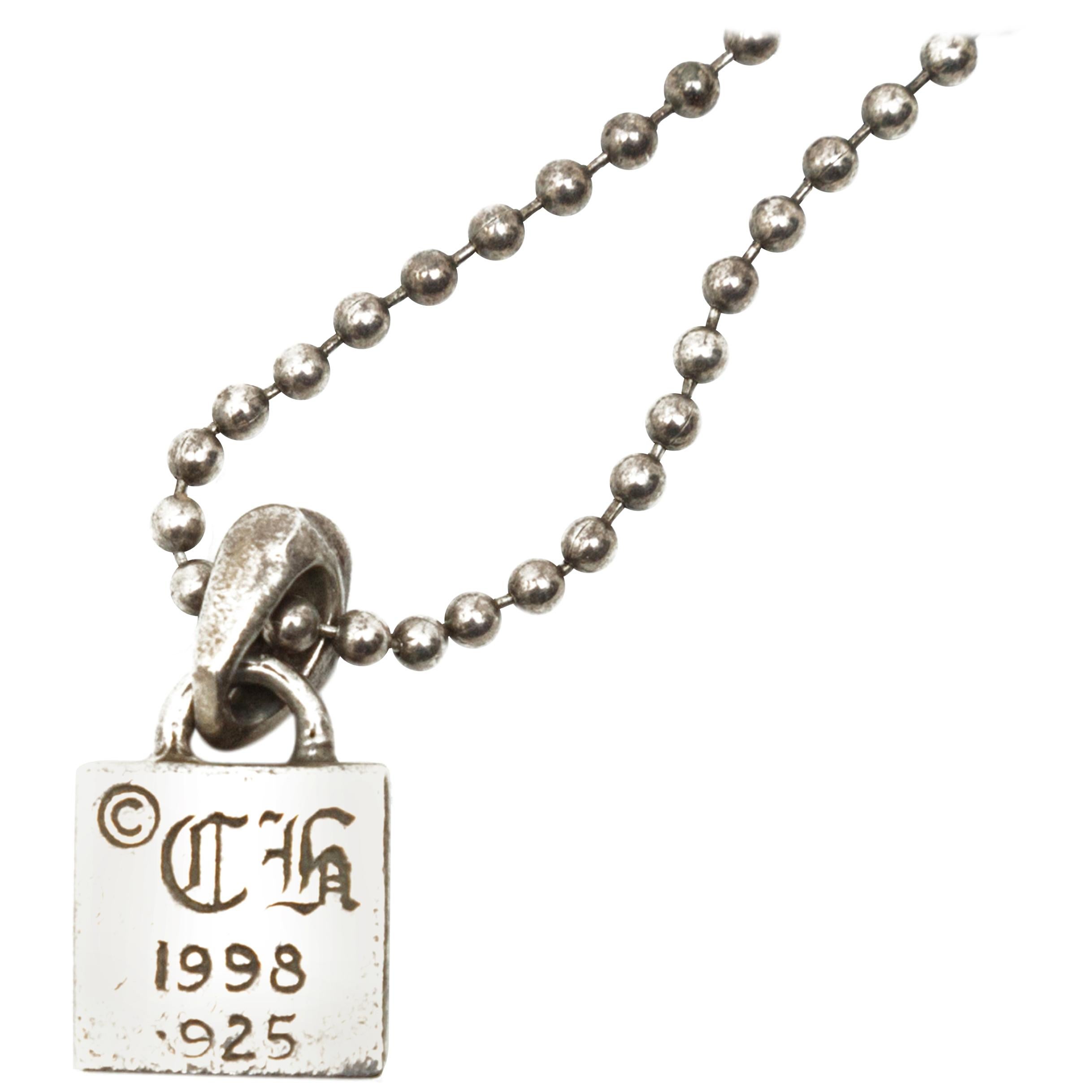 Chrome Hearts Sterling Silver 1998 Pendant Necklace For Sale at 1stDibs