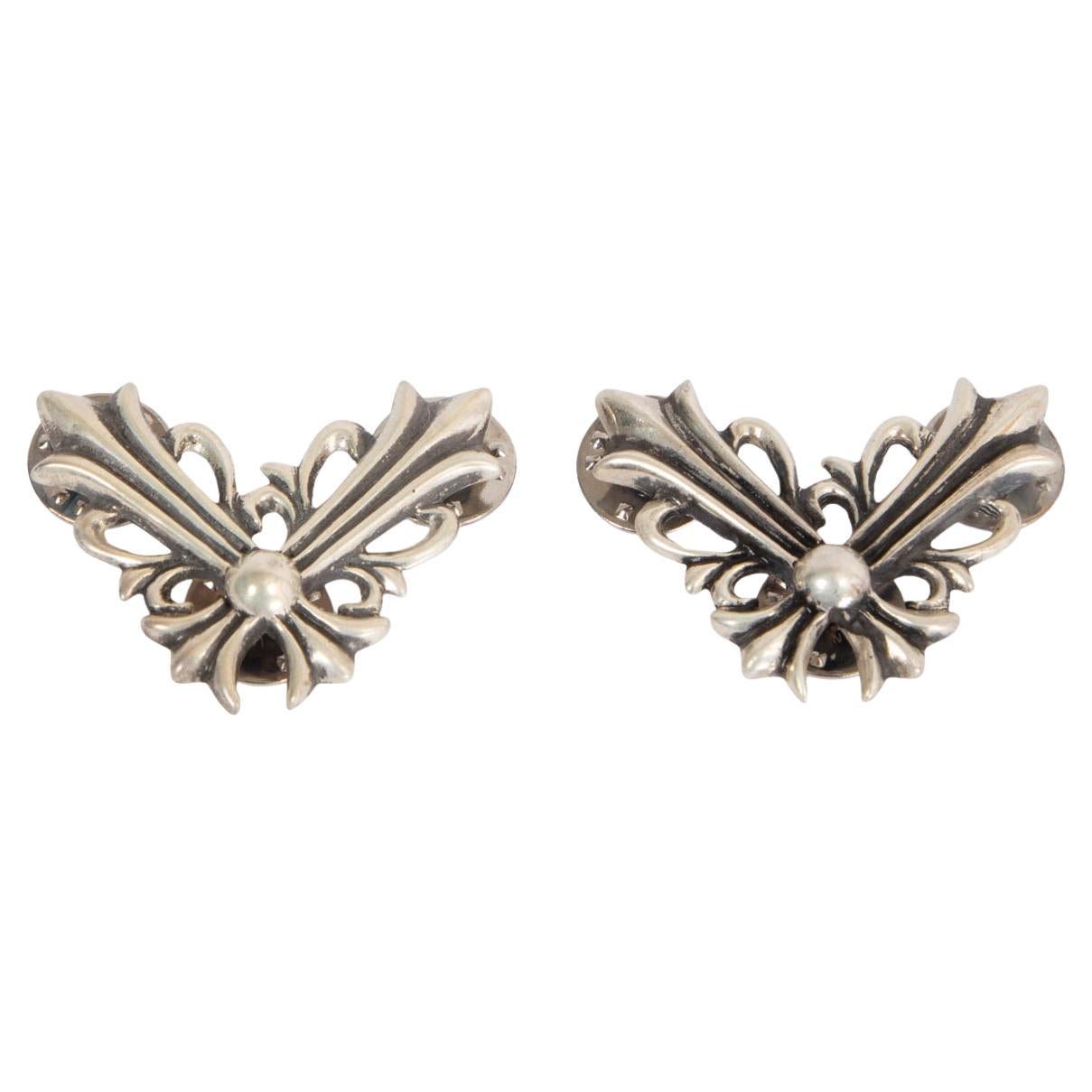 CHROME HEARTS sterling silver COLLAR PINS Set of 2 For Sale