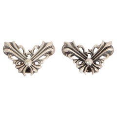 CHROME HEARTS Sterlingsilber COLLAR PINS Set von 2