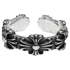 Used Chrome Hearts Sterling Silver Flower Ring