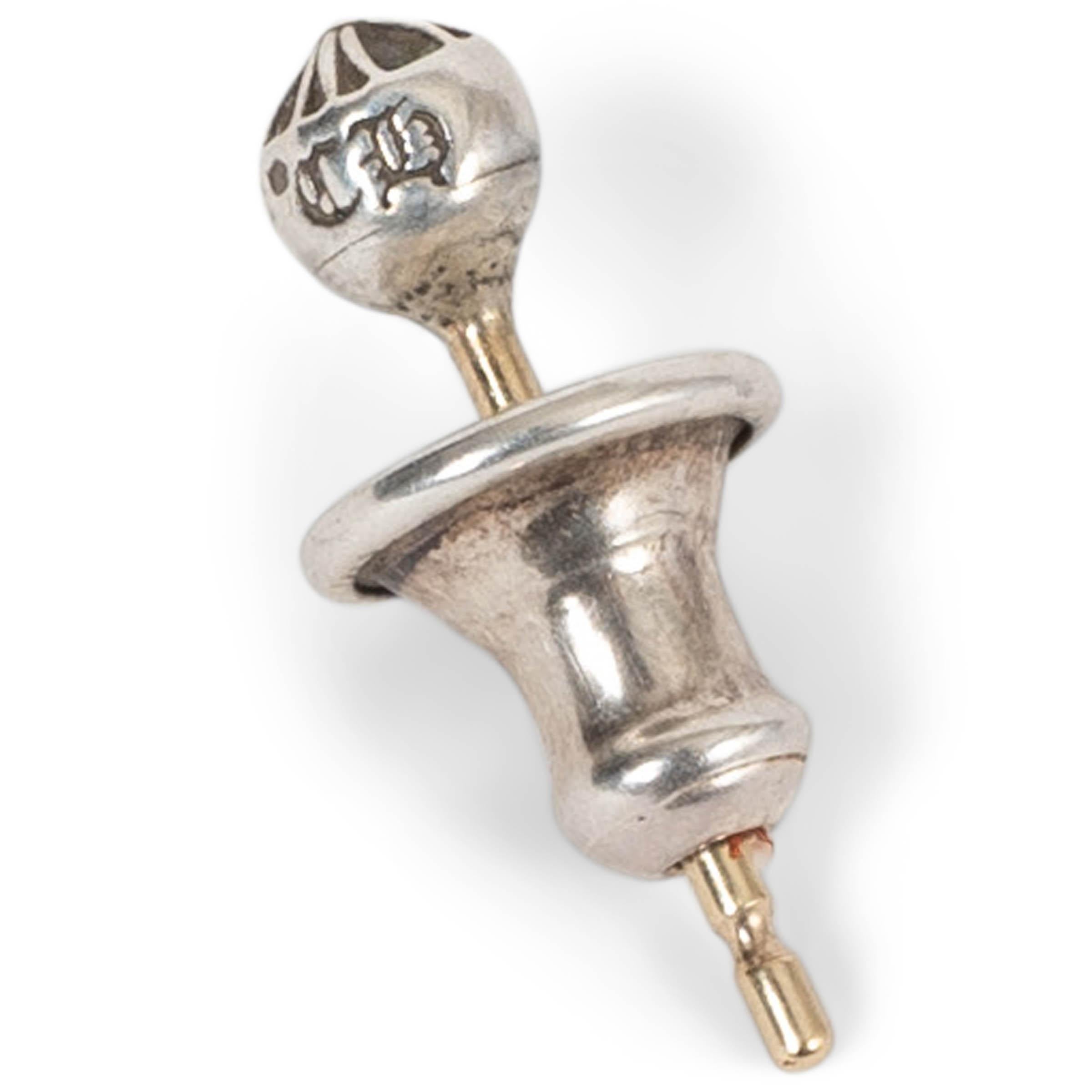 Donna Orecchino CHROME HEARTS in argento sterling MINI CROSS BALL (singolo) in vendita