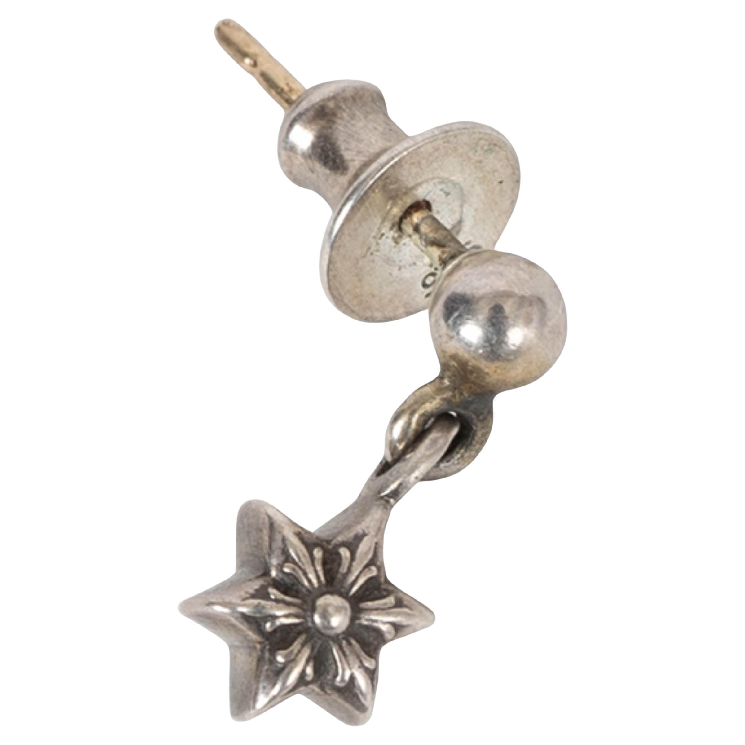Orecchino TINY STAR in argento 925 CHROME HEARTS (singolo) in vendita
