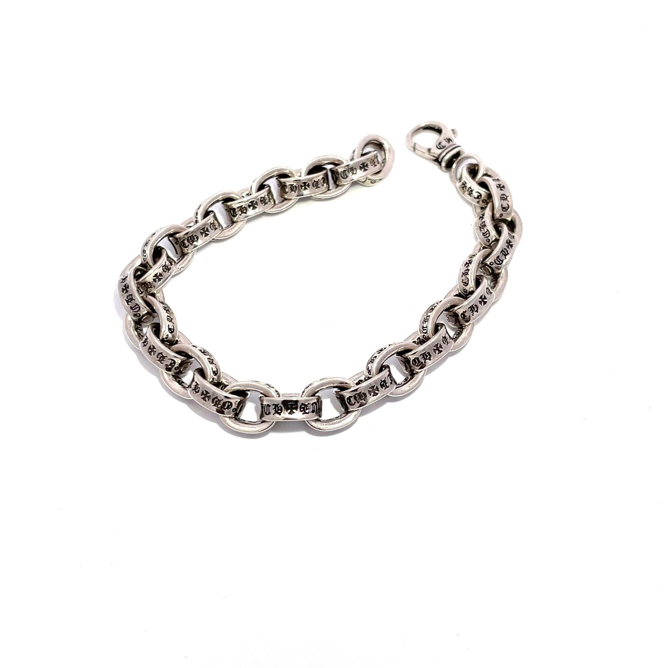 Bracciale Chrome Hearts Style in argento 925 Y2K Vintage In condizioni ottime in vendita a New York, NY