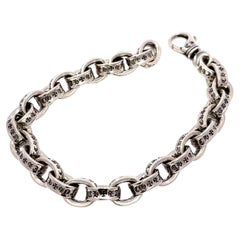 Bracciale Chrome Hearts Style in argento 925 Y2K Vintage