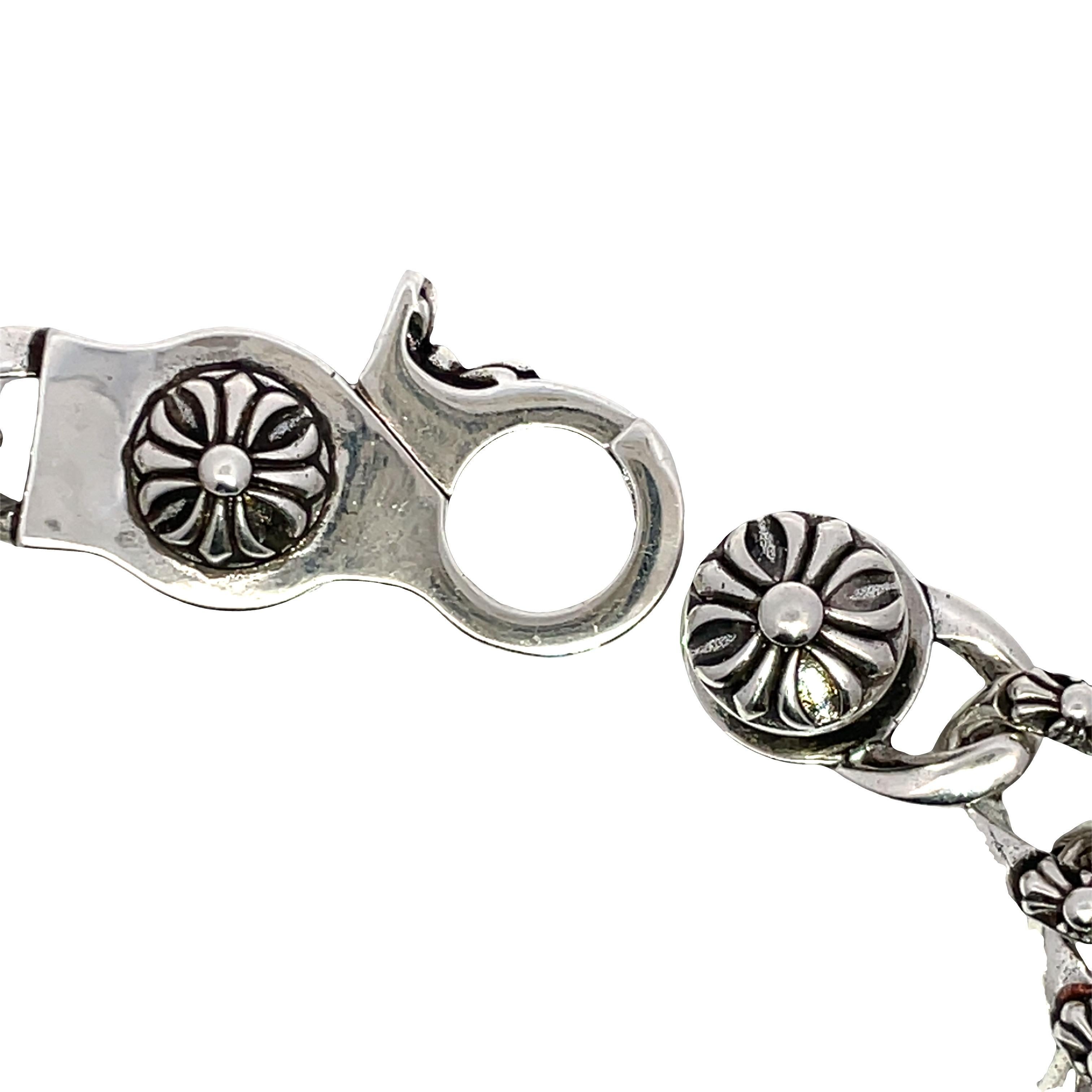 Chrome Hearts Style Vintage Cuban Chain Bracelet For Sale 3