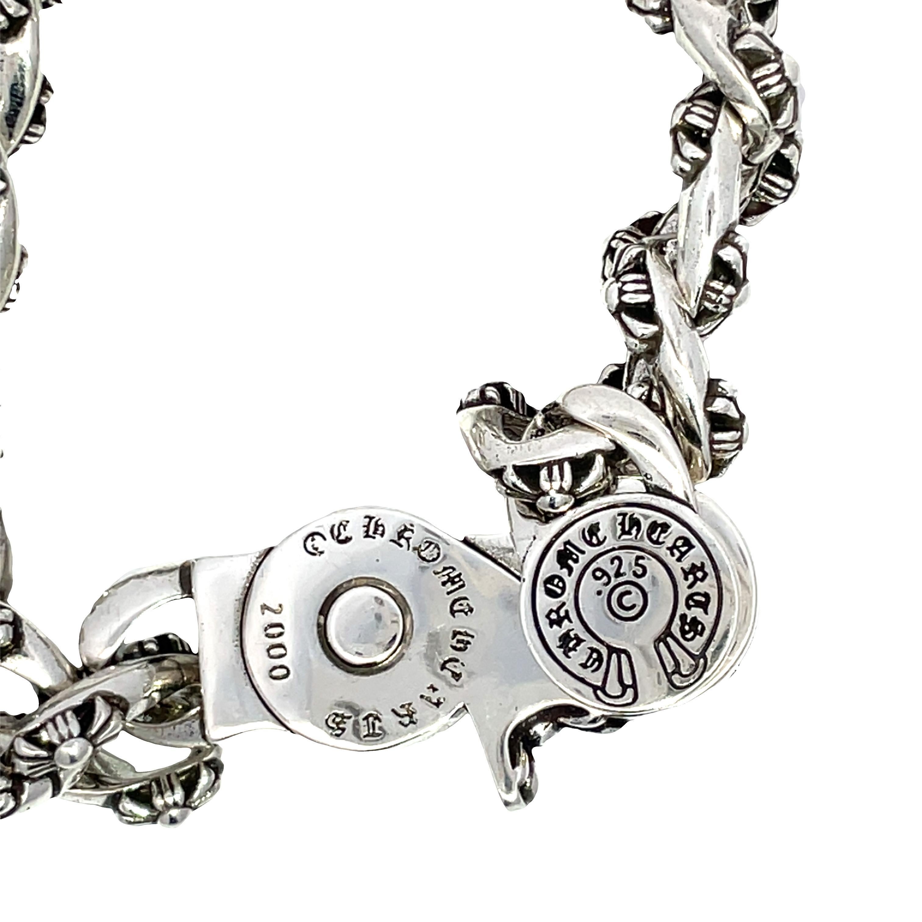 Chrome Hearts Style Vintage Cuban Chain Bracelet For Sale 4