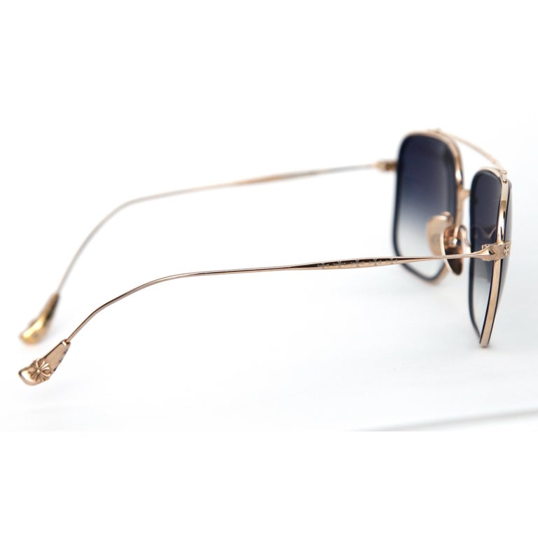 CHROME HEARTS Sunglasses Frame BONE PRONE III Blue Gradient