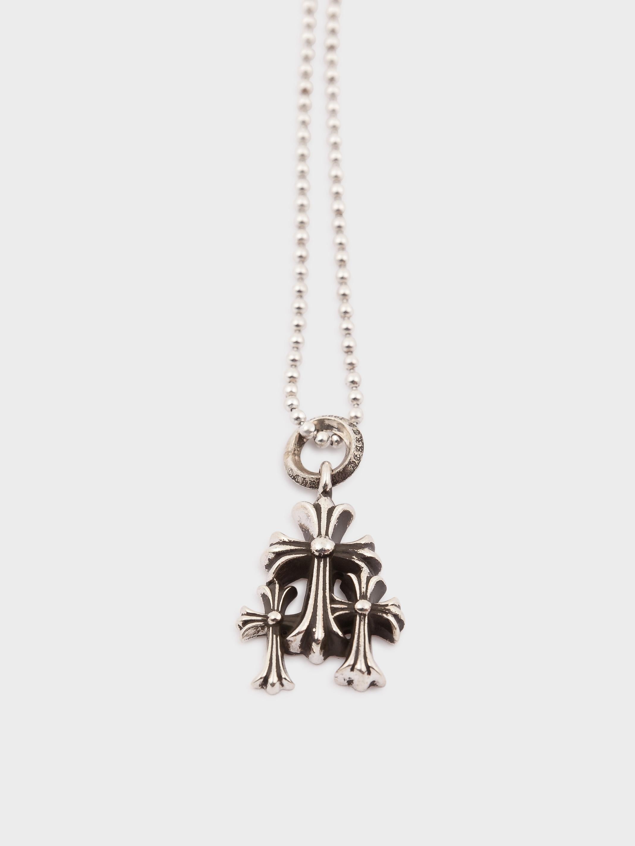chrome hearts triple cross pendant