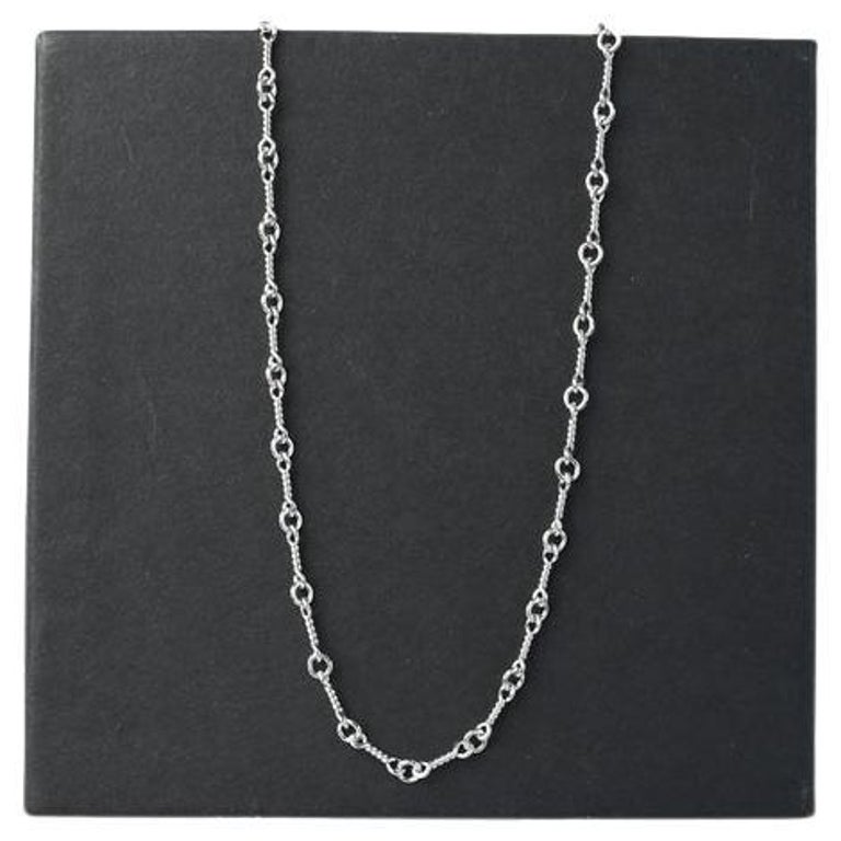 Chrome Hearts Twist Chain Necklace White Gold at 1stDibs