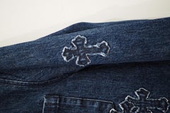 Chrome Hearts unisex denim shirt in size Large