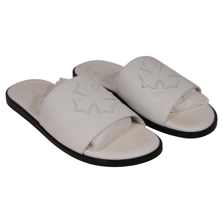 Chrome Hearts Womens Leather Cross Patch Slides IT 41 US 11  display picture 1