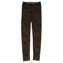 Chrome Hearts Womens Leggings Long Johns Size Medium Green Brown Camo Camouflage
