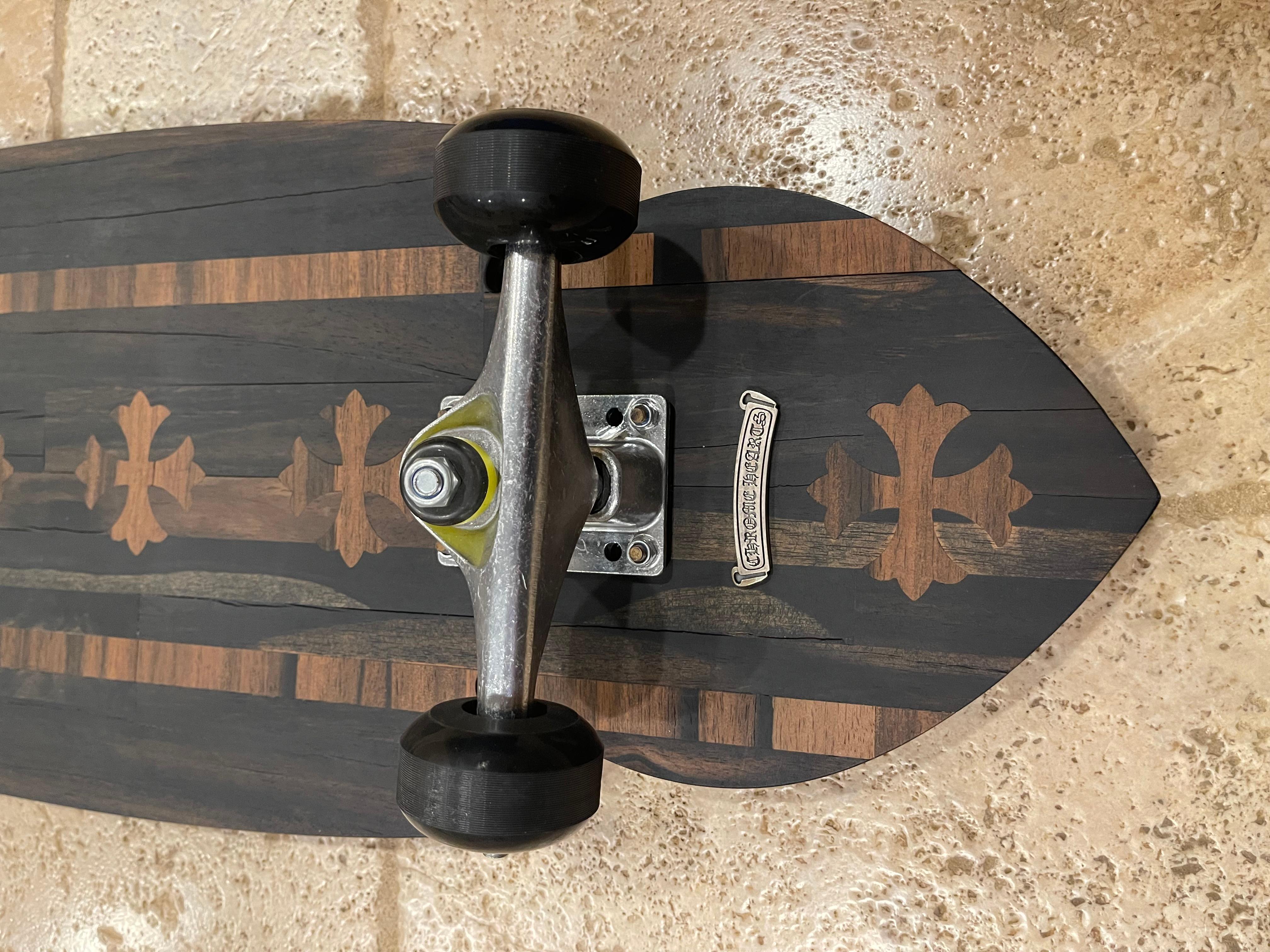Chrome Hearts Wood Skateboard 2015 RARE For Sale 4