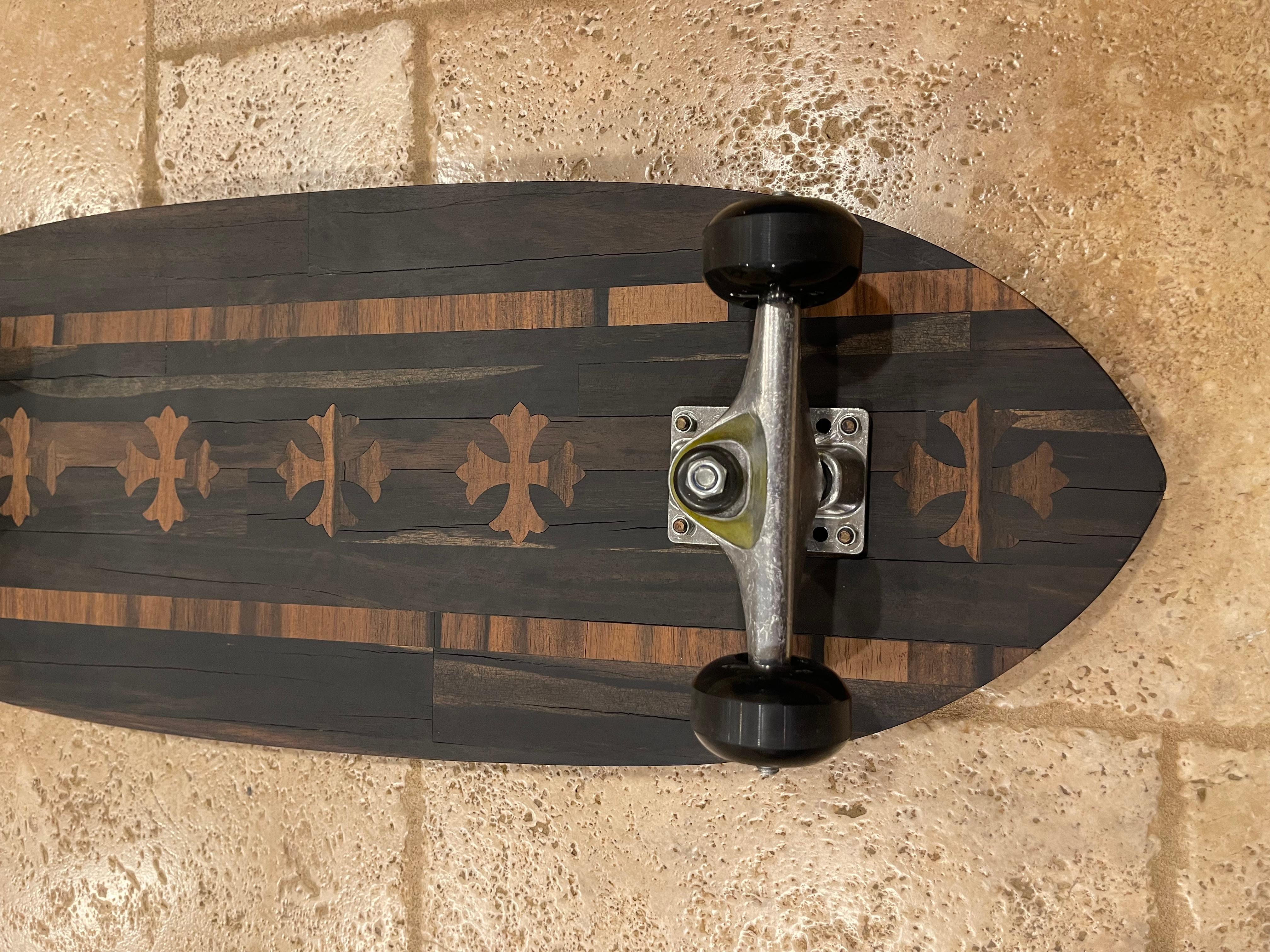 Chrome Hearts Wood Skateboard 2015 RARE For Sale 9