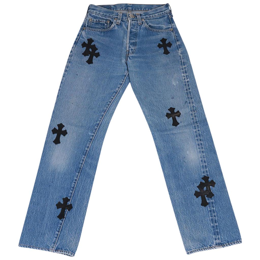 Chrome Hearts x Levi Strauss Jean Leather Crosses Sterling Silver Button  Fly 25 at 1stDibs | chrome hearts jeans, chrome hearts levis, levi's x  chrome hearts