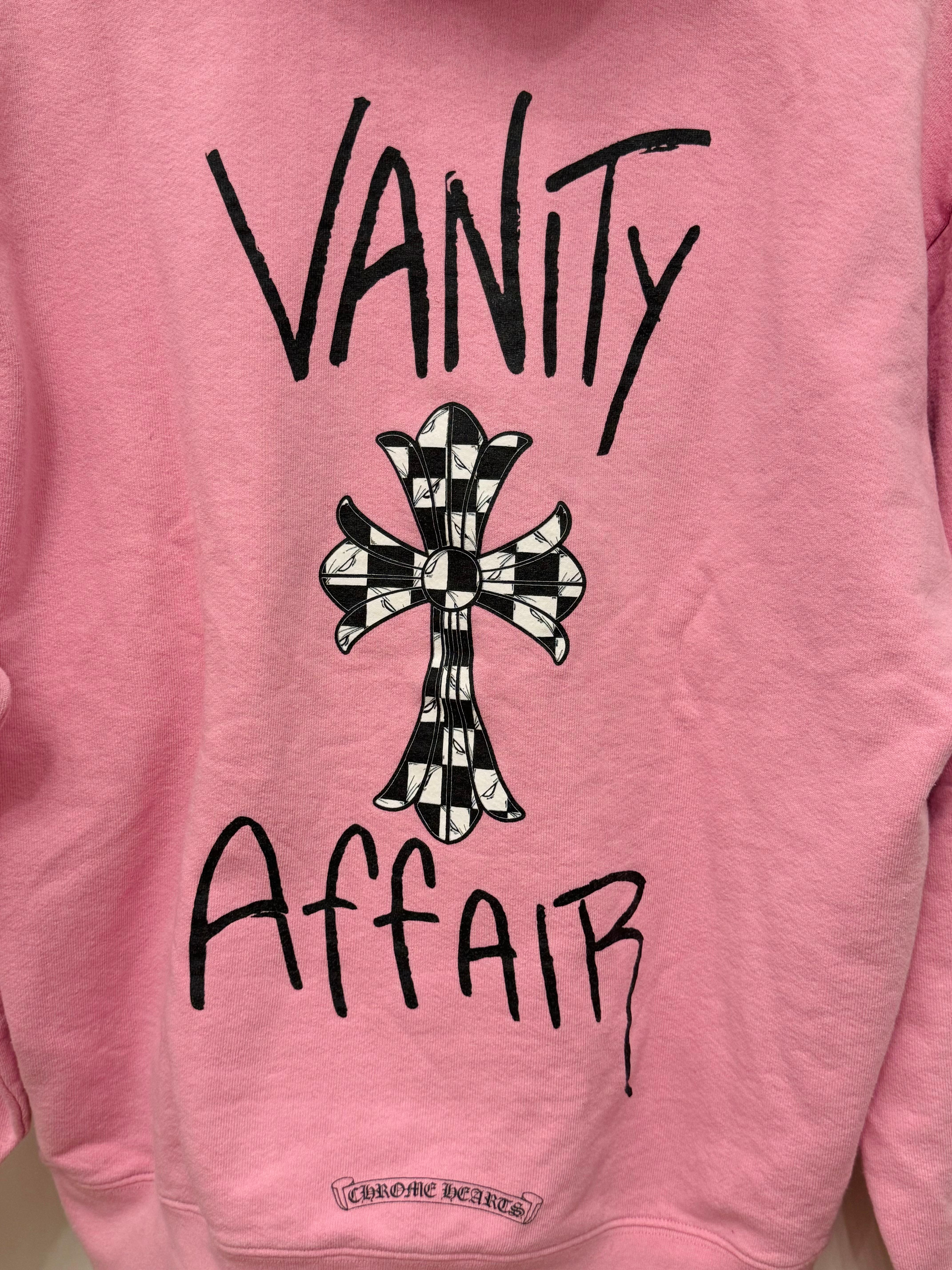 Chrome Hearts X Matty sudadera con capucha de algodón rosa niño talla XL, una pequeña mancha en la parte delantera como se ve en la foto por lo demás muy buen estado 