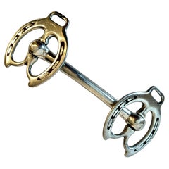 Pisapapeles o Pieza Decorativa Bocado de Caballo Cromado al Estilo de Hermes
