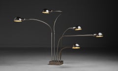 Lámpara Hydra cromada de Pierre Folie, Francia 1970