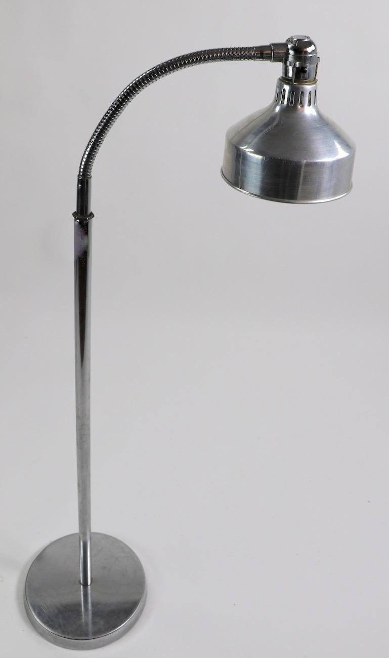 chrome industrial floor lamp