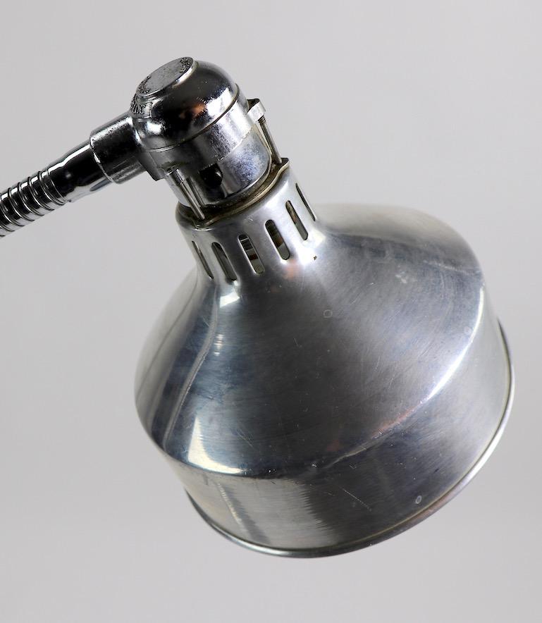 Chrome Industrial Gooseneck Floor Lamp by Ajusco 1