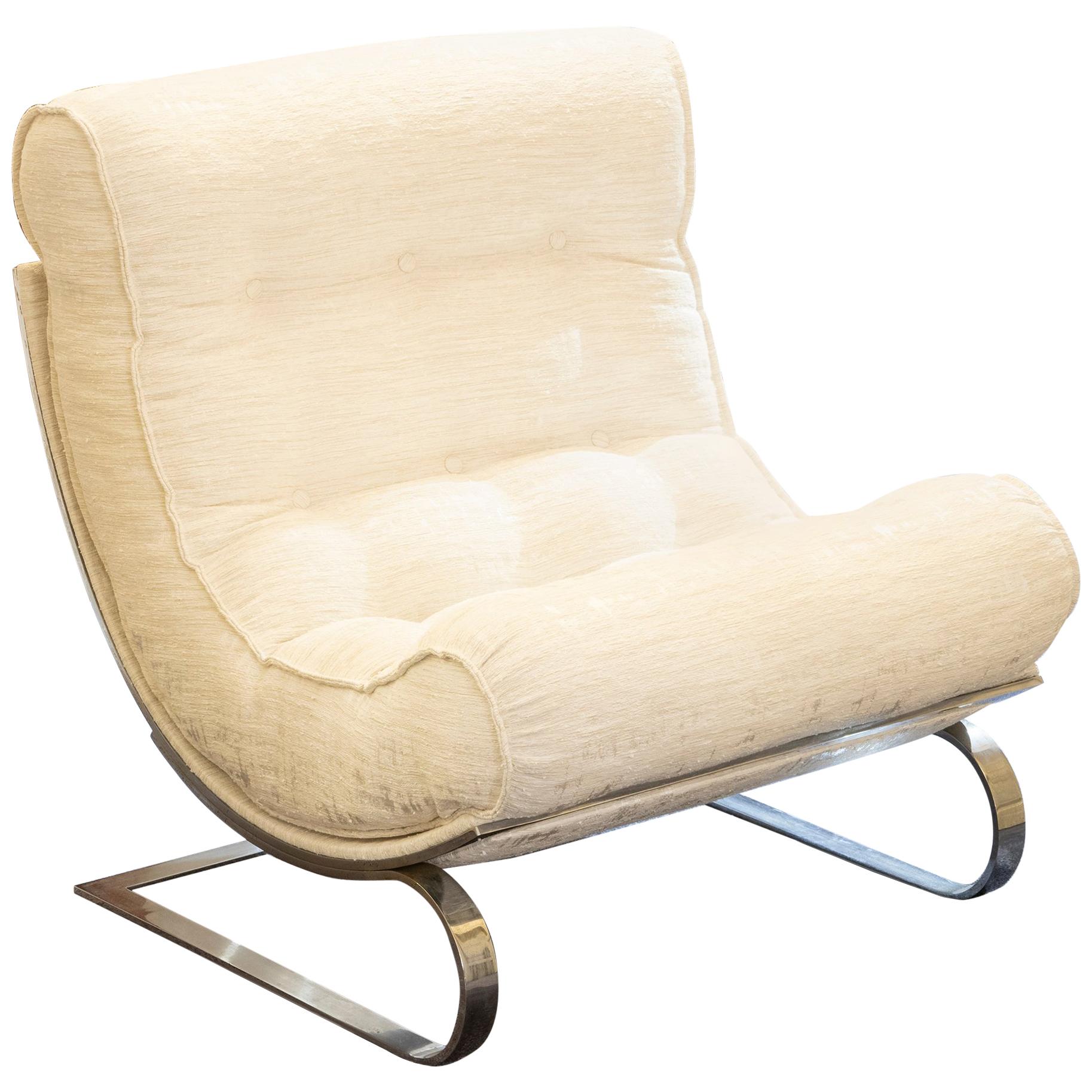 Chrome/Ivory Italian Lounge Chairs by Renato Balestra, 1970s at 1stDibs balestra italy