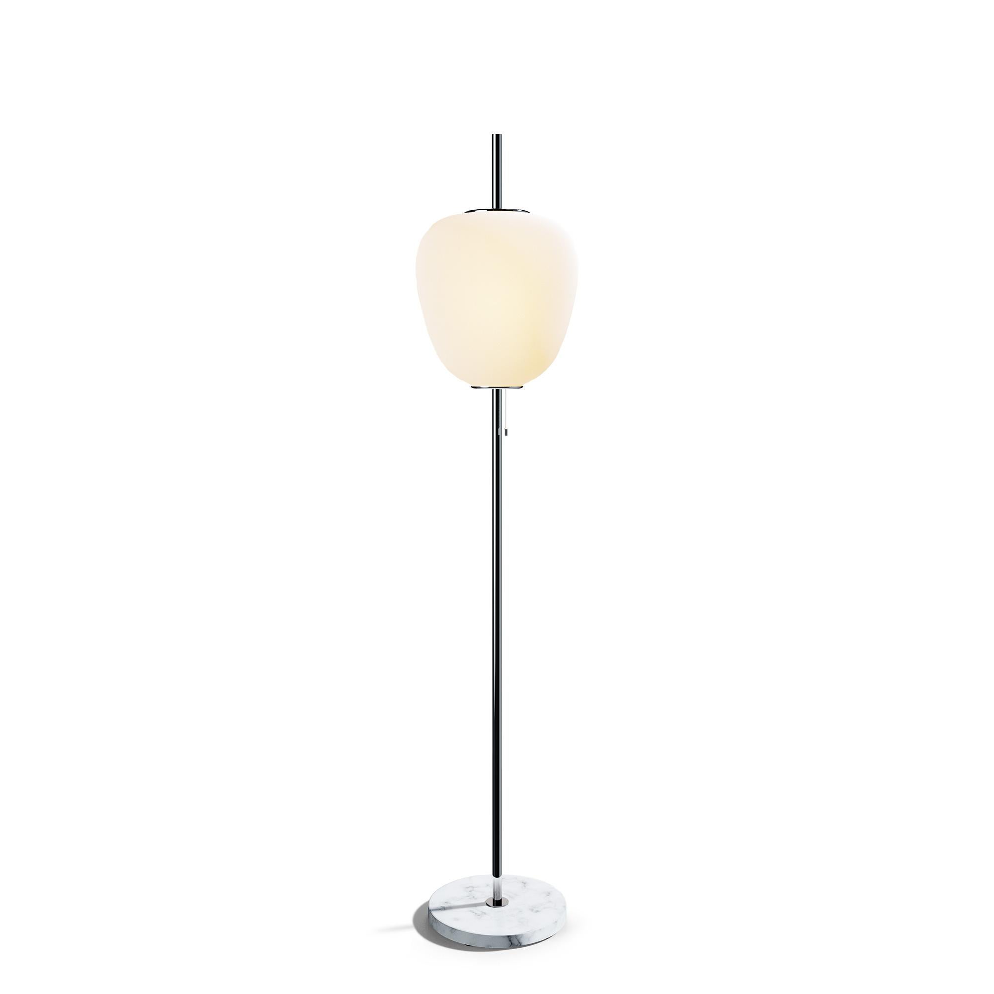 Glass Chrome J14 Floor Lamp by Disderot For Sale