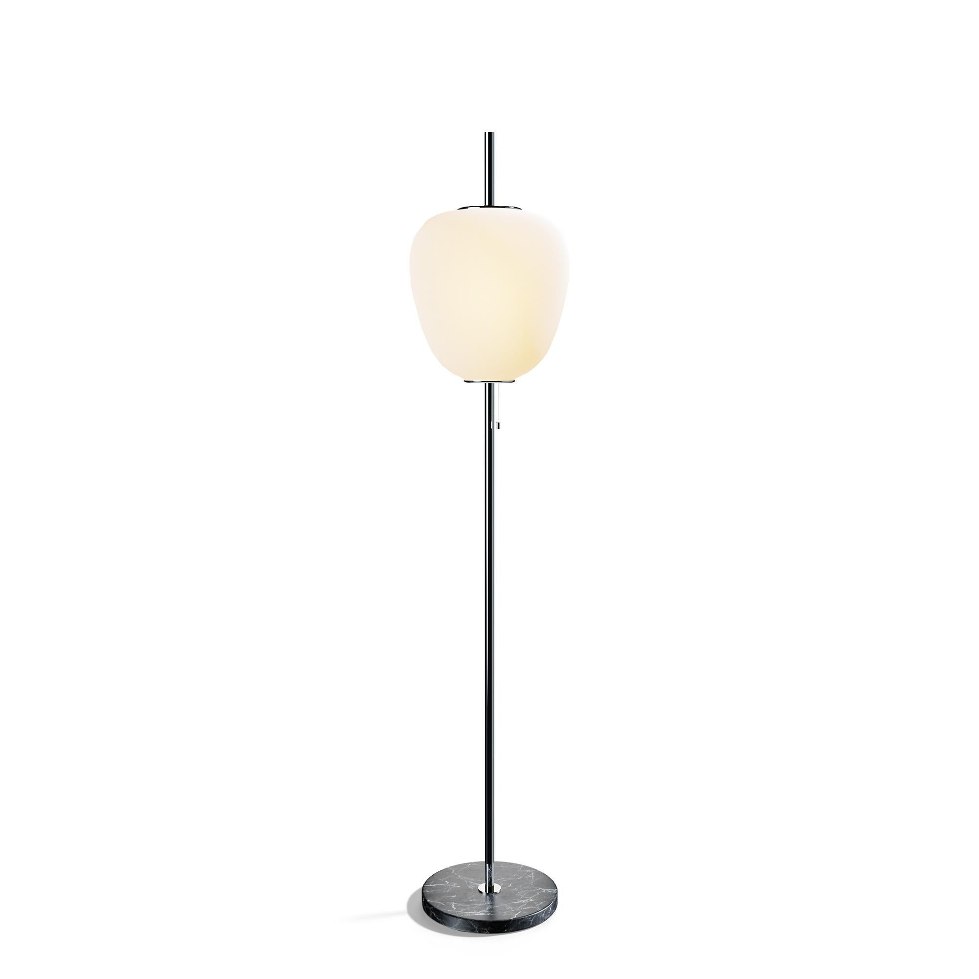 Glass Chrome J14 Floor Lamp by Disderot For Sale